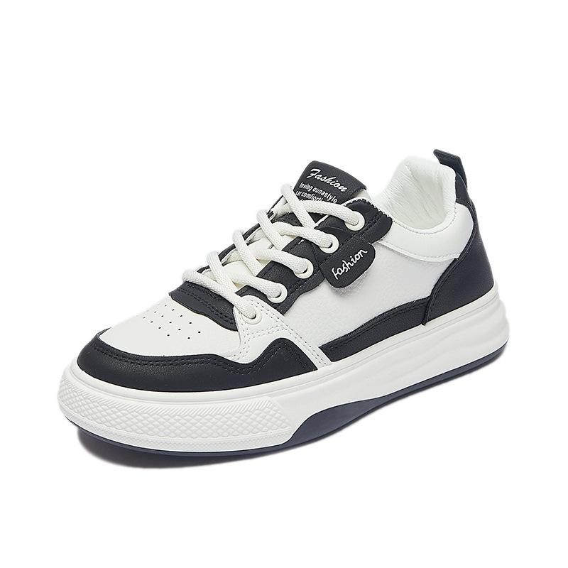 2025 Autumn White Shoes New Korean Version Ins Female Students Platform Heightening Sports Board Shoes Casual Street Shooting H6518