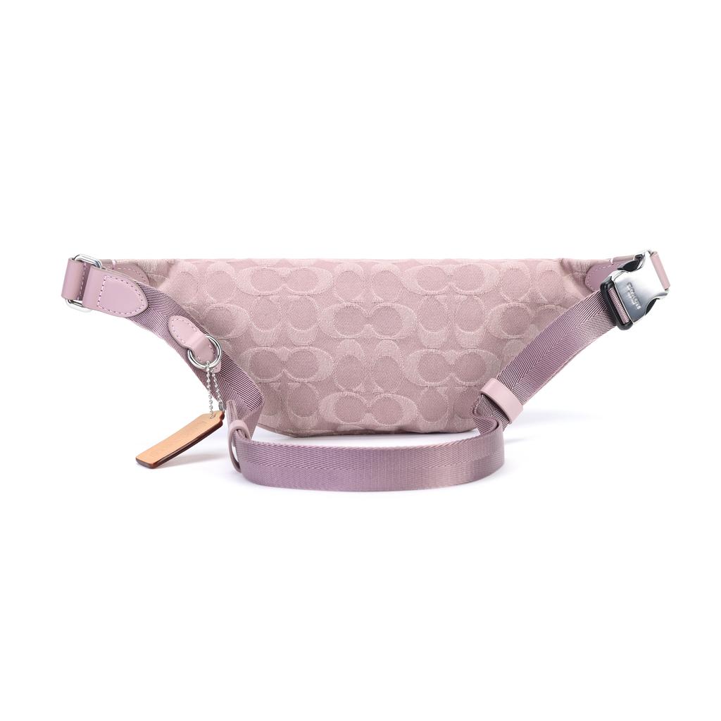 Coach Charter 34 Solid Color Embossed Logo Classic Floral Fabric Chest Bag Women Bags Purple CJ825-MBS