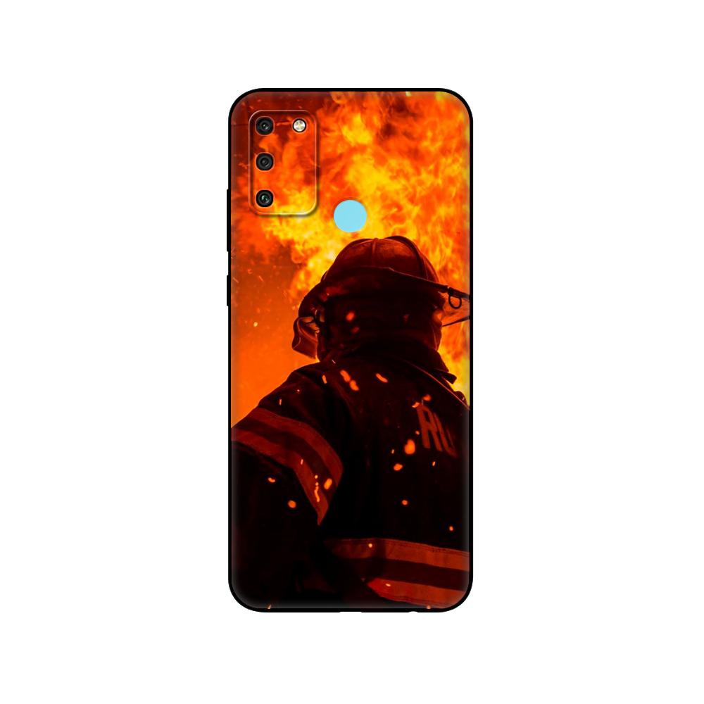 

Черный чехол из ТПУ для Huawei Honor 8a Prime 8s Prime 9 Lite honor 9A 9C 9X Premium 9x Pro 9S чехол Firefighter Heroes Fireman honor 9S