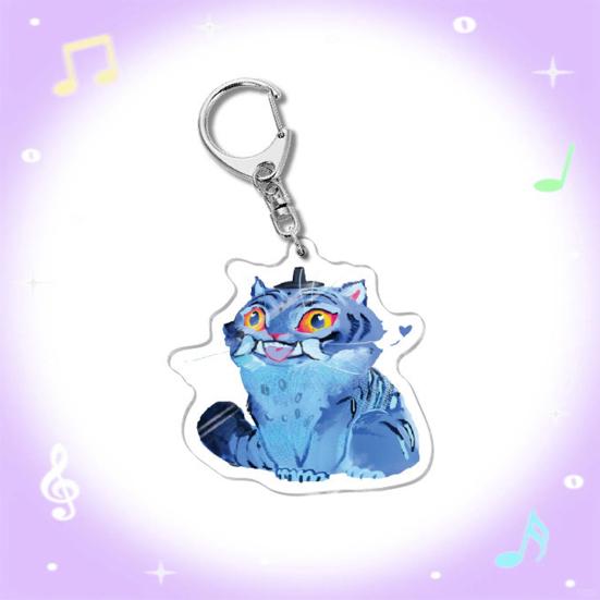 Korean Pop Cartoon Charm Acrylic Anime Character Boy Tiger Keychain Charm Cute Bag Backpack Charm Collectible Gift for Fans