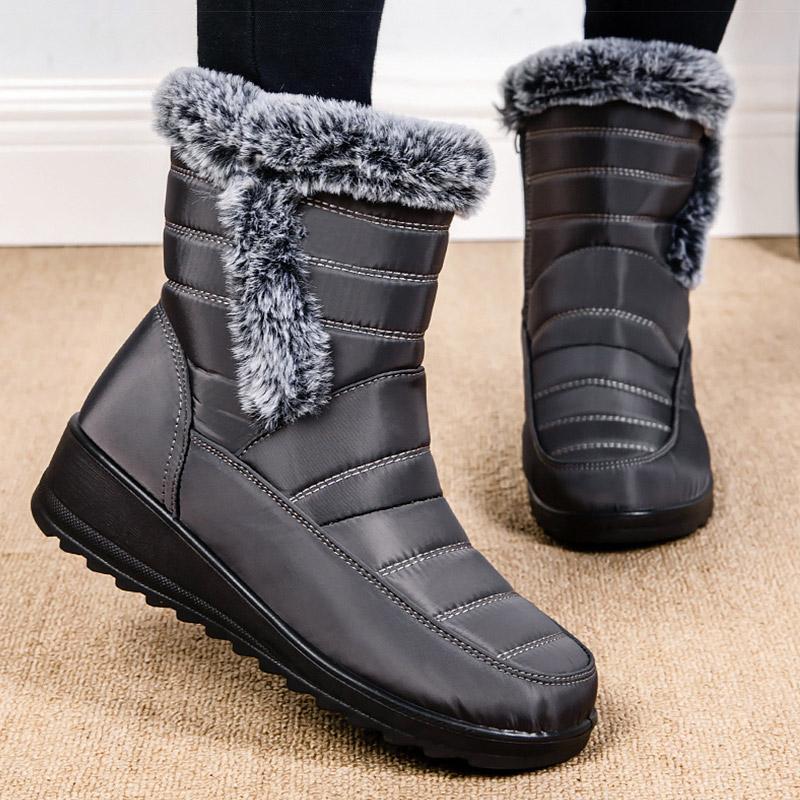 Women'S Boots  New Snow Boots For  Winter Shoes Woman Low Heels Fur Botas Mujer Super Warm Winter Boots Women Footwear