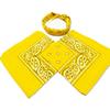 kakatrend bandana yellow paisley 100% cotton adult bandana handkerchief cotton bandana unisex durag large 55cm x 55cm