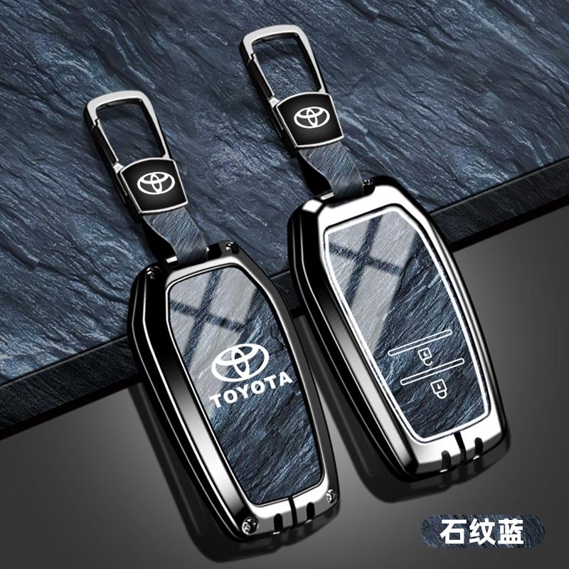 Car Key Case Cover Shell Key holder Bag For Toyota C-HR Hilux Fortuner Land Cruiser 200 Camry Corolla Crown RAV4 2023 2024 2025