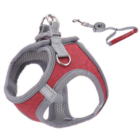 Pet Vest Leash Set Reflective Strip Anti-escape Breathable Dogs Chest Strap Traction Rope Kit
