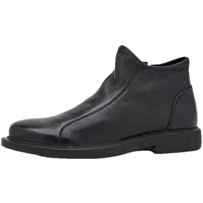 Martin boots men's genuine leather first-layer cowhide high-top men's shoes breathable casual single-layer leather shoes fashion Chelsea boots