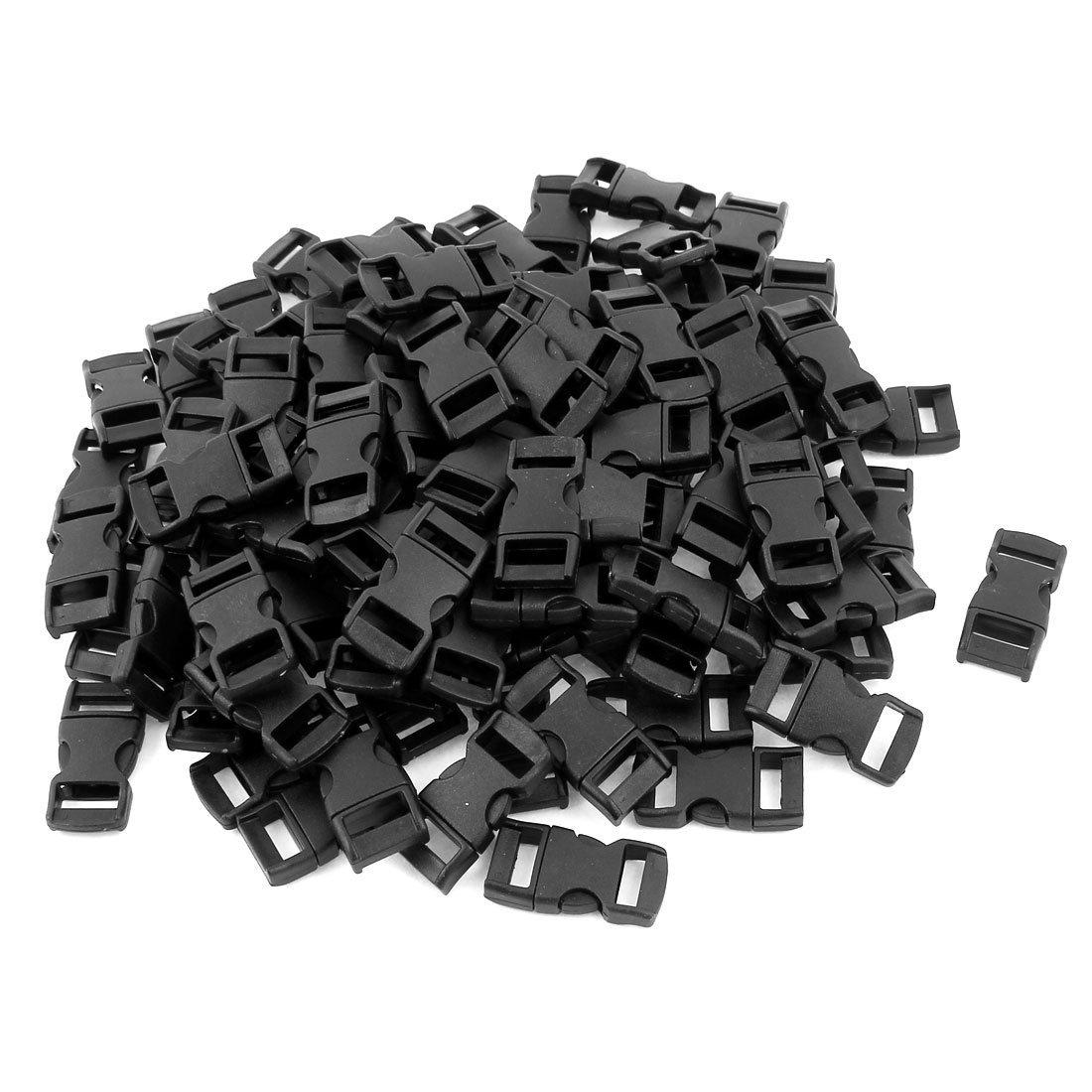 

uxcell Release Buckle Webbing Strap Clasp Side Quick Black 10mm Pack of 100 чёрный