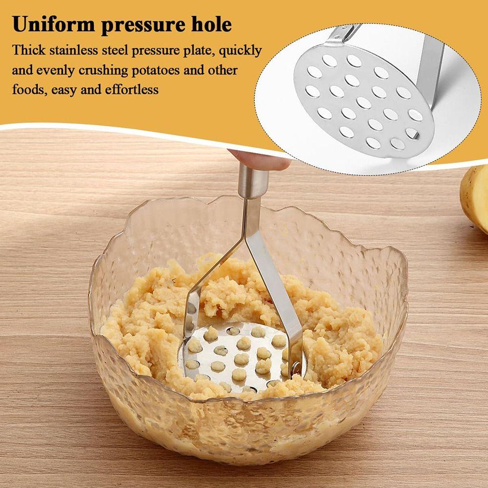 1/2 Pcs Manual Operation Potato Masher Heavy Duty Pusher Fruit Tools Egg Salad Making