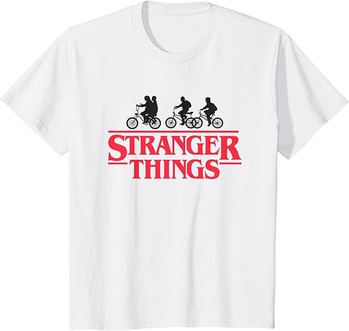 Stranger Things Silhouette Bike Logo T-Shirt 150