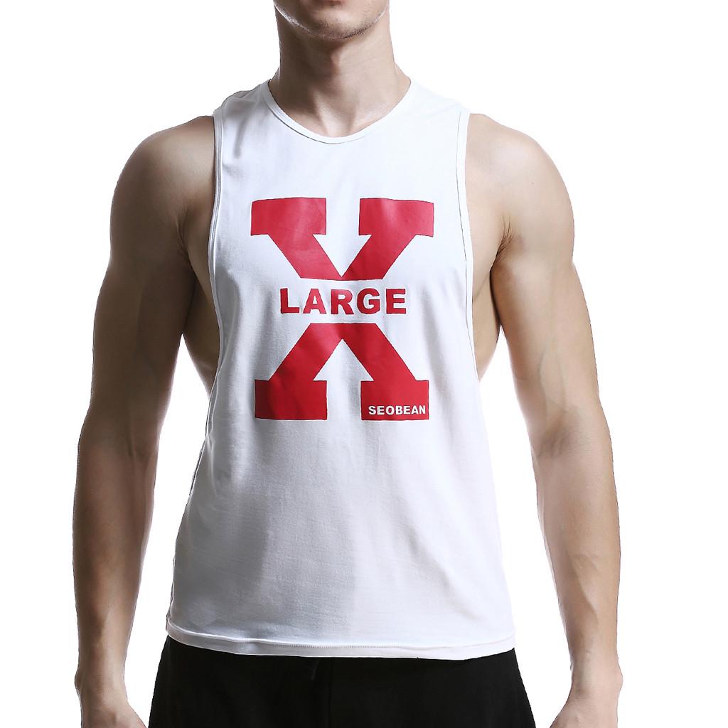 

Мужской летний повседневный модный воздухопроницаемый жилет для отдыха с принтом, домашний спортивный жилет XL белый