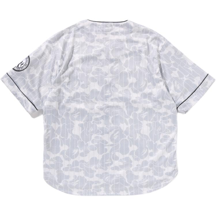 A Bathing Ape Camo Stripe baseball shirt 1L30-132-003