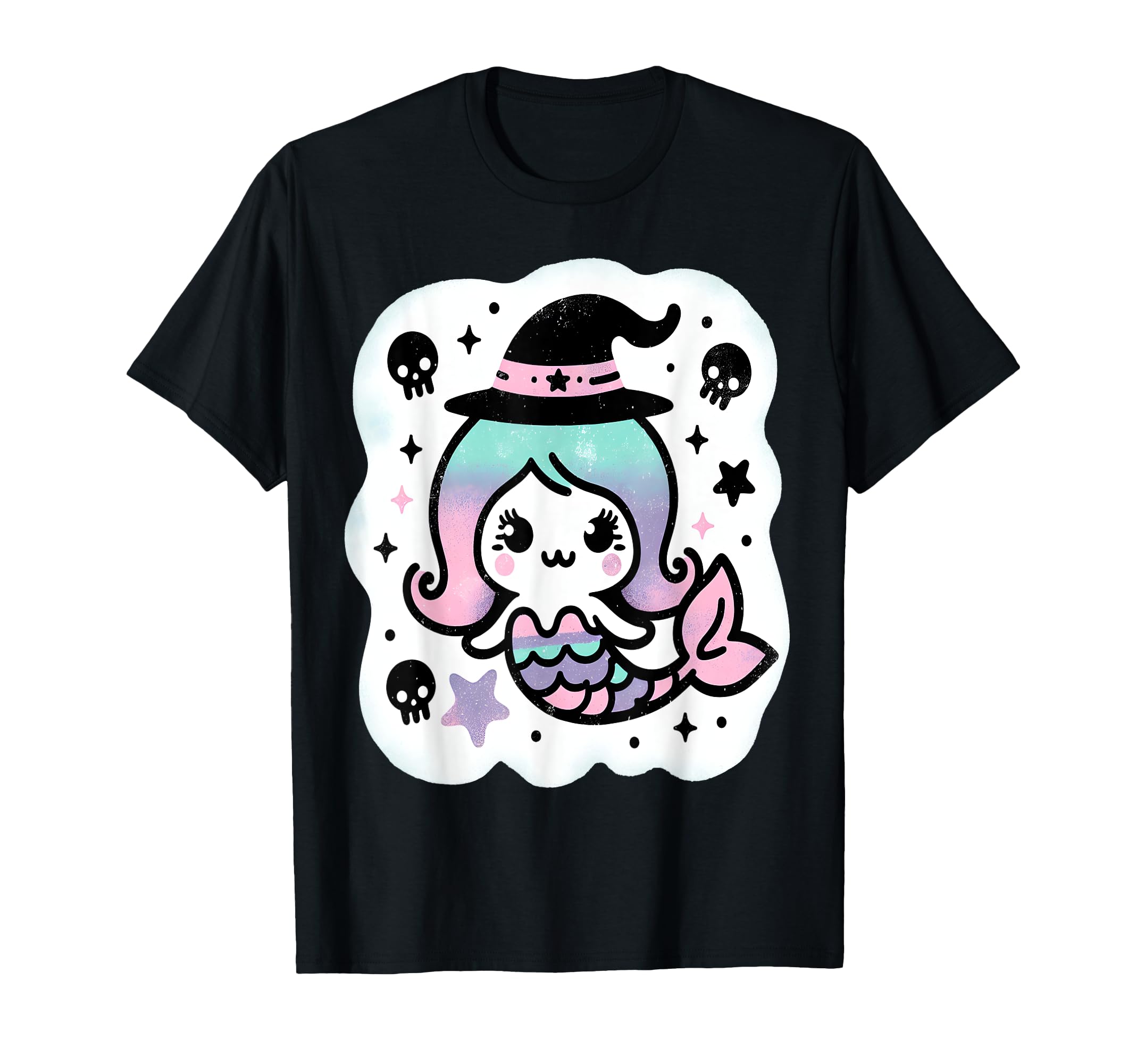 

Mermaid Kawaii Goth Pastel Cute Japanese T-shirt чорний