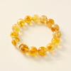 Natural Yellow Topaz Bracelet, Glittering Ice-flake Bracelet, Symbiotic Lucky Charm Bracelet