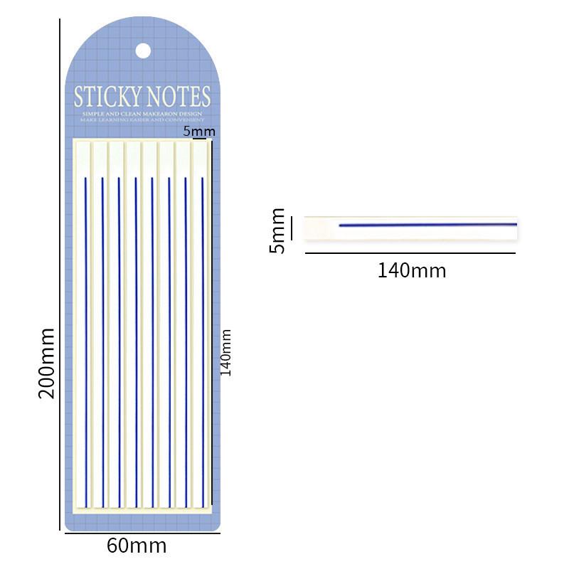 160sheets/set Strips Shape Sticky Note Index Label Knowledge Points Mark Stickers for Diary Notebook Decor Stickers Notepad