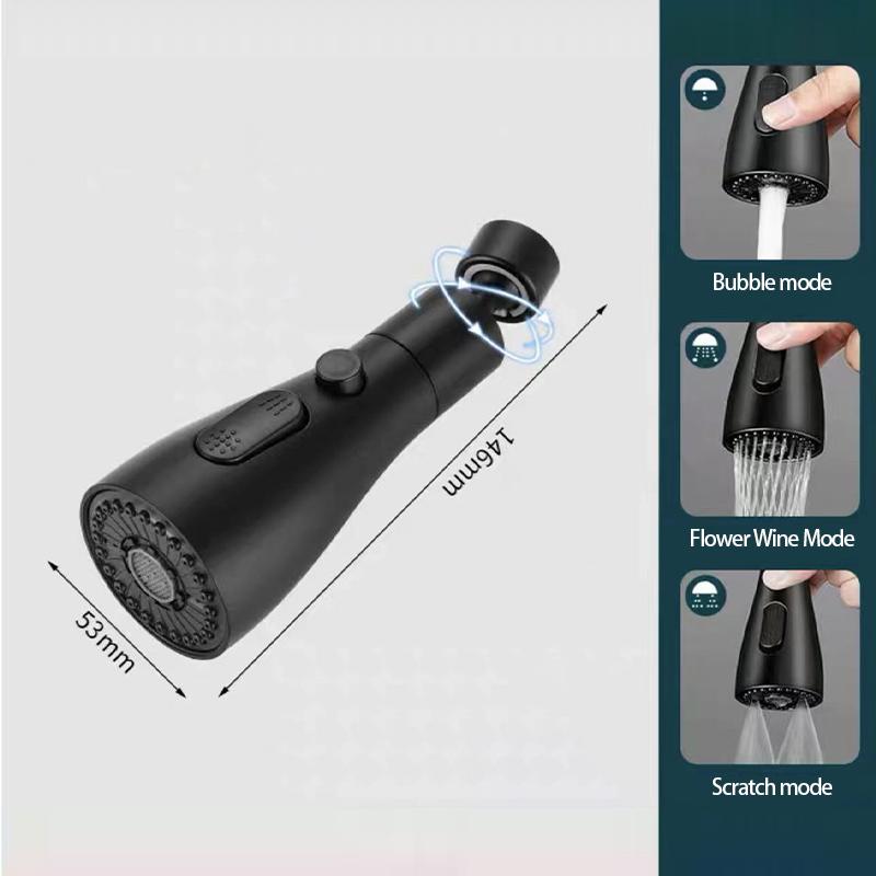 Flexibler Küchenarmatur Spülbeckenmischer Hahn Brausekopf Gefilterter Wasserhahn Austauschbarer Wasserhahn Auslauf 3 Modi 360° Drehbarer Wasserhahn