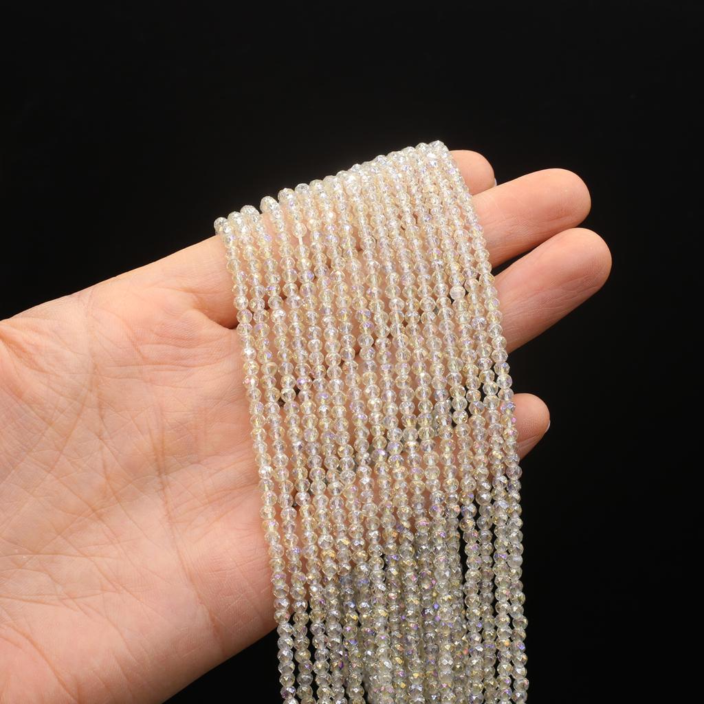 10Strands Faceted Beads 3mm Plated Color Isolation Beads For Jewelry Making DIY Necklace Bracelet Earrings Accessory