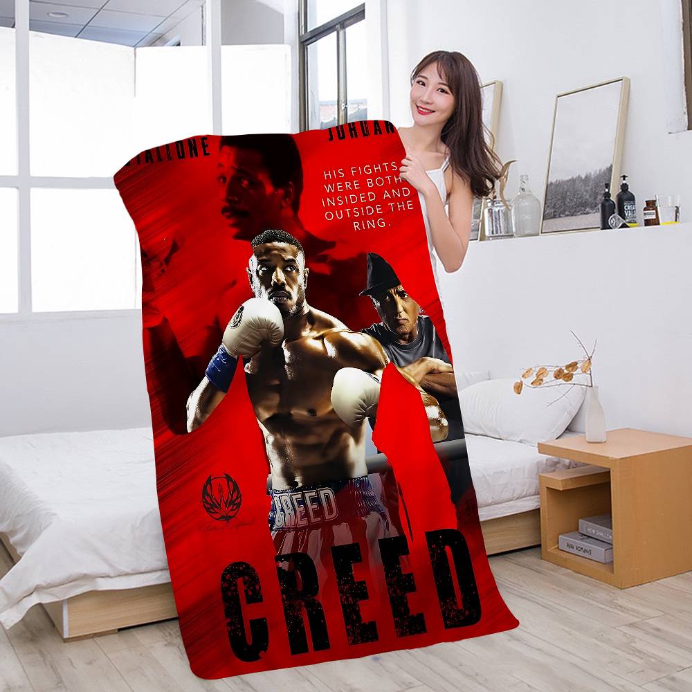 Boxing Fight Movie Creed II Microfiber Printed Beach Towel Mountain Climbing Yoga Beach Swimming Running Absorbent Soft Towel
