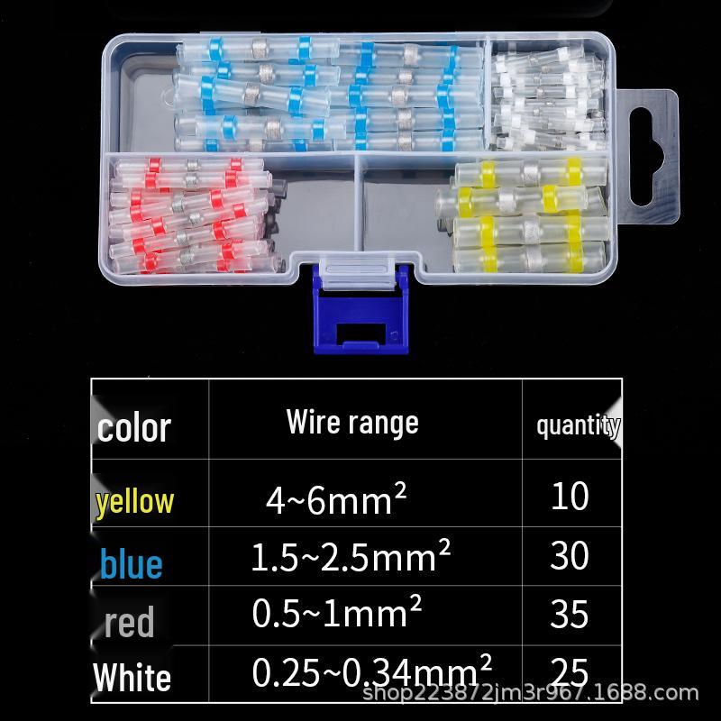 50-Piece Waterproof Heat Shrink Wire Connectors with Solder Ring Insulated Terminals