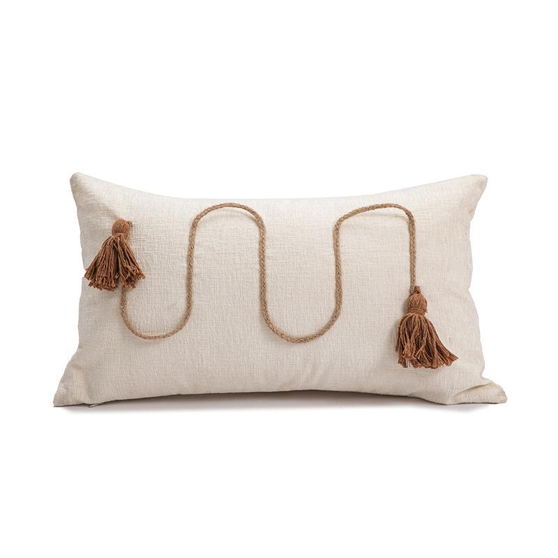 

Ins Style Pillow New Year Holiday Decoration Pillowcase Bedroom Bedside Cushion Cover Christmas Tree Embroidery Pillowcase