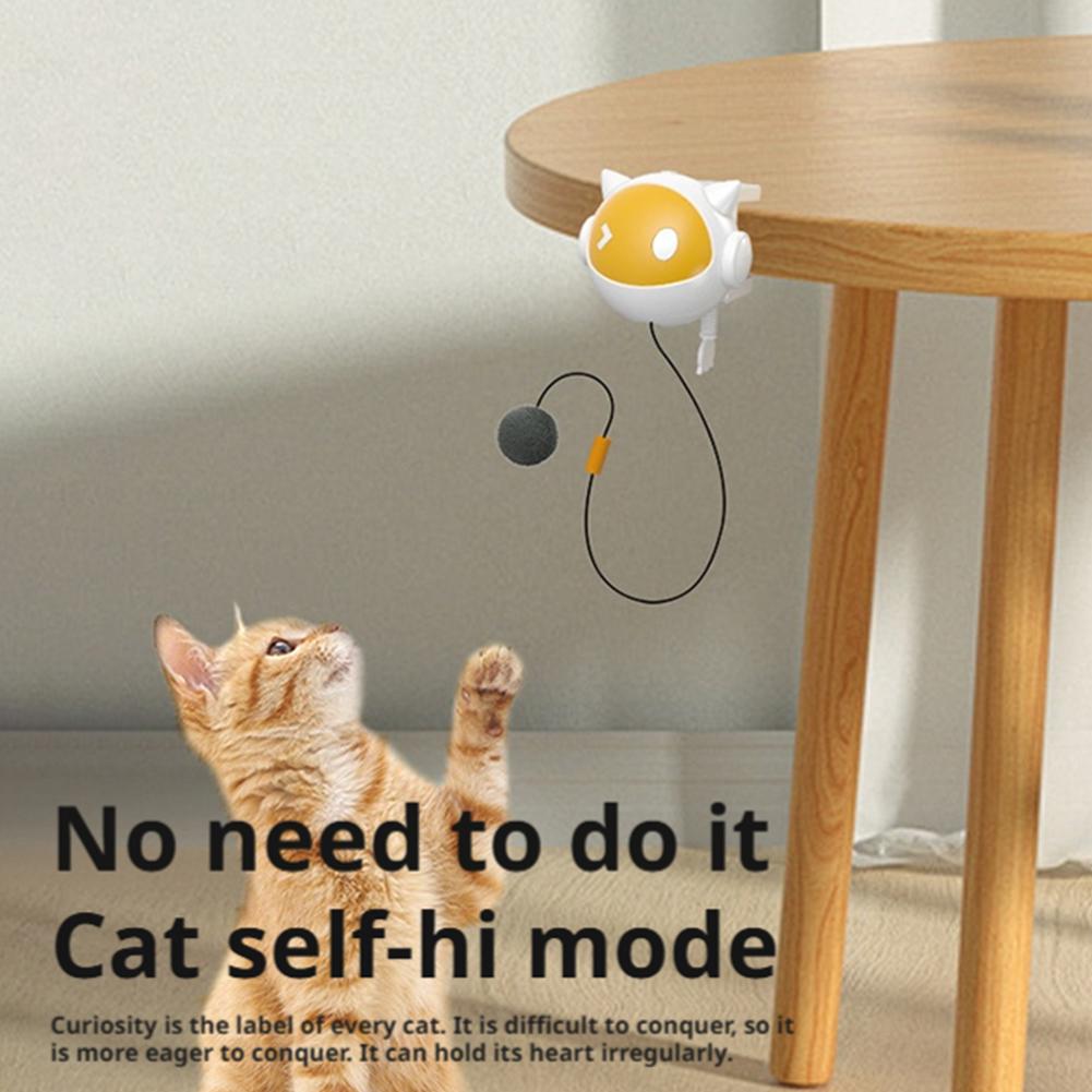 Cat Toy Automatic Lift Ball Interactive Pet Toys ABS Material Teaser Ball Bouncing Retractable Exercise Fun Home Indoor Play