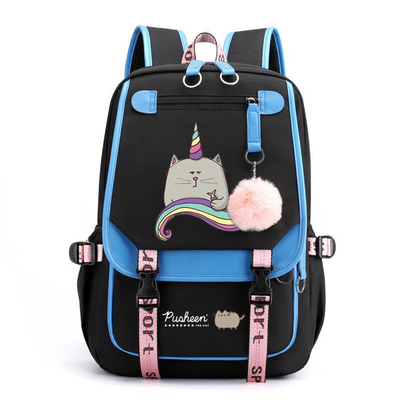 Cartoon Cute Printed School Bag Outdoor Travel Oxford Cloth Backpack
