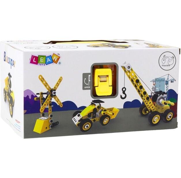 Конструктор блочный Lean Toys Строительные машины 8в1, 100 деталей