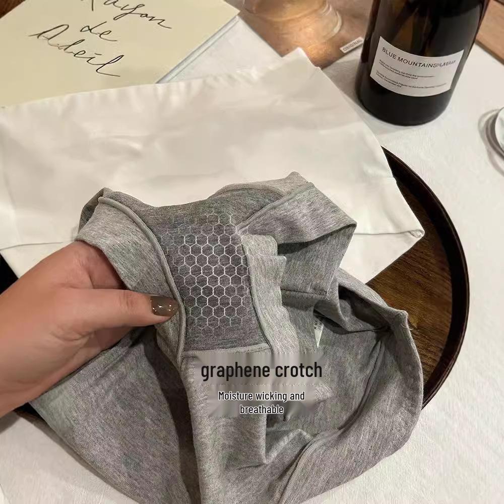 2024 Damen Übergröße Reine Baumwolle Hohe Taille Boyleg Slips mit Graphenzwickel zur Bauchkontrolle und Hüftstraffung.