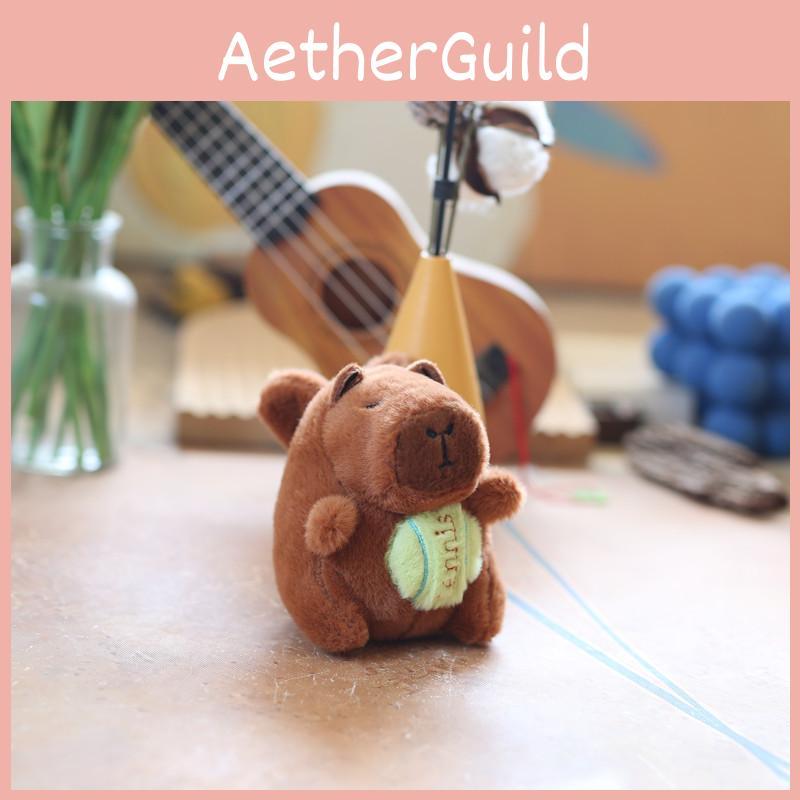 Plush Capybara Winged Keychain Cute Water Pig Bag Charm Toy Enthusiasts Doll