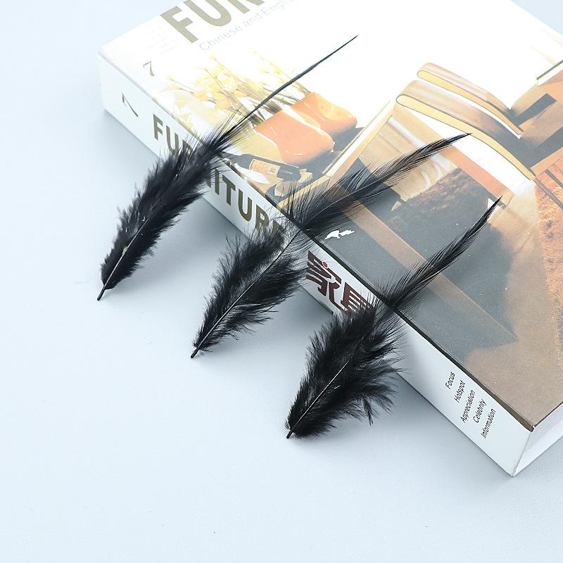 Long Red Pointed Feathers Colored Chicken Feathers Dream Catcher Cat Stick Decorative Accessories Diy Handmade Materials