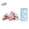 Glue Free Glass Adsorption Christmas Static Window Clings Snowy Town House Snowflake Decals Reusable Shop Decor Xmas Stickers Holiday for Home Cafe