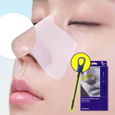 Masque pour le nez transparent qui fait fondre les points noirs 4 feuilles avec spatule