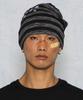 GLACK Gc085 Summer Stitch Stripe Snap Beanie (Black)
