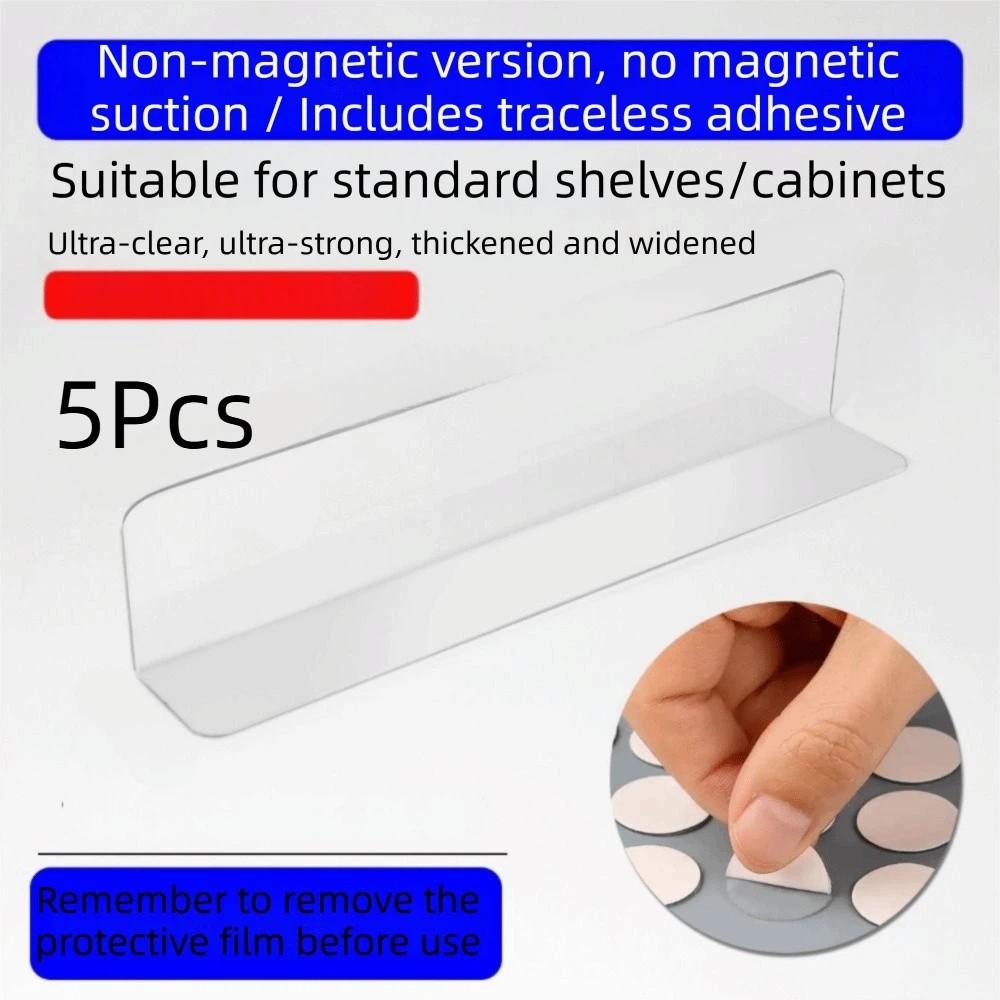 5Pcs 20/30/40cm Shelf Divider Panels Transparent Under Couch Blocker Desk Gap Barrier Storage
