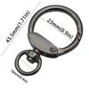 5pcs Round Keychain Clips Snap Hooks Spring Gate O Rings Buckles DIY Accessory Buckle