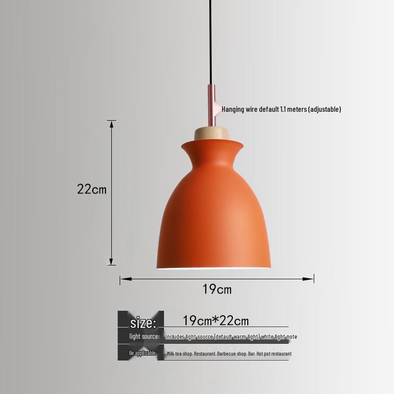 Orange Nordic Industrial Pendant Light for Restaurants & Bars