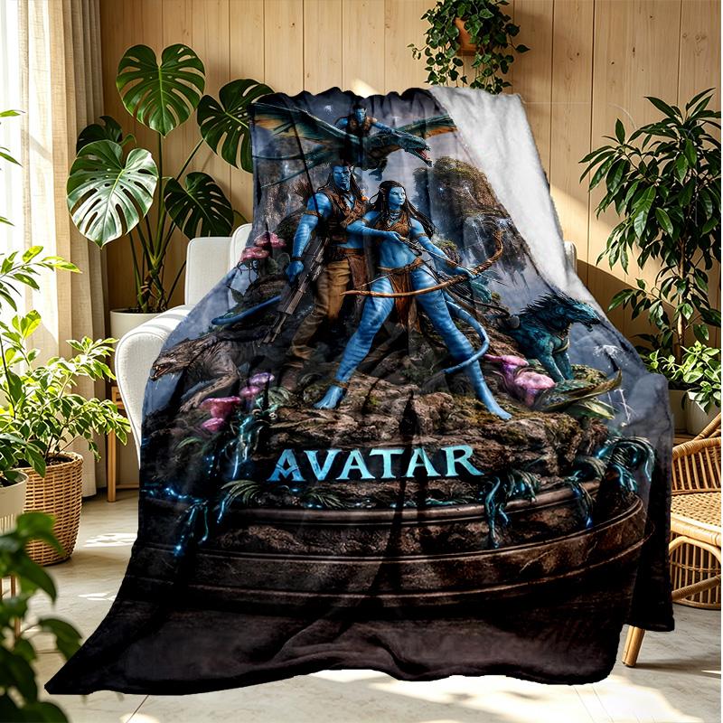 Avatar Pattern Blanket for Home Decoration, Bed, Sofa, Car Travel, Camping, Suitable for All Seasons, Birthday Christmas Gift