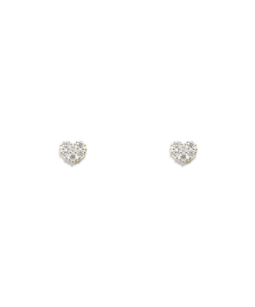 Tou [Silver925] 131 Sparkling Mini Heart Earring