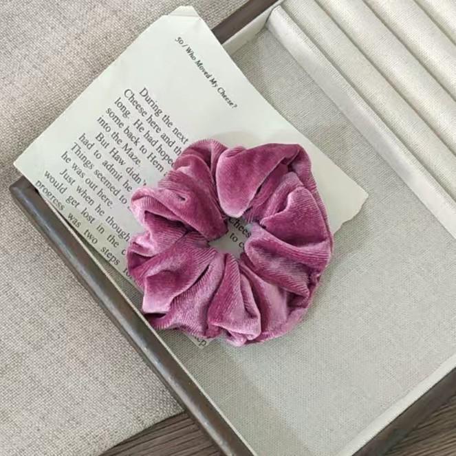 High-End Korean Velvet Scrunchies: Stylish Retro Elastic Hair Ties