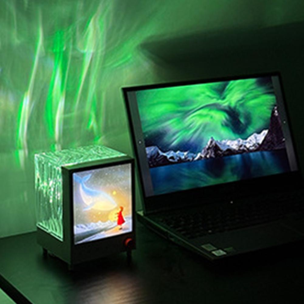 Aurora Effect Night Light HIFI Bluetooth Speaker Project White Noise All-in-one Device Built-in 7 Natural Sounds Desktop Audio