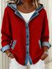 3D Digital Print Women's Hooded Cardigan Sweater - European Size, Autumn/Winter 2026 Collection