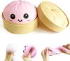 Kinder Niedliches Knödel Squishy Stressabbau Spielzeug mit Mini-Dampfgarer Weicher Rückprall Quetschball Wiederverwendbares Sensorisches Fidget Spielzeug für Erwachsene