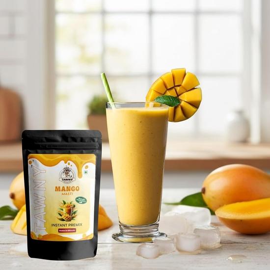 TAWNY Mango Masti Instant Premix Powder | Mango Flavoured Refreshing Drink | Ready in a Minute | Summer Drink Mix (Pack of 3)