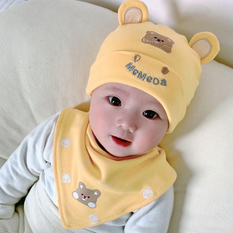 Unisex Bear Baby Hat for 0-6 Months - Cute and Adorable Newborn Cap for Spring and Autumn