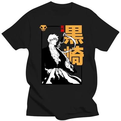 Anime Bleach Ichigo Kurosaki Graphic Print T-shirt Unisex Unisex Aesthetic Trendy Tshirts Oversized Casual Tee Unisex Harajuku T Shirt
