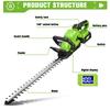 ONEGREEN Elektryczne nożyce do żywopłotu 2000W Obrót 180° Akumulatorowe narzędzie ogrodowe do przycinania żywopłotu do akumulatora Makita Pin