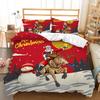 Christmas Duvet Cover Cartoon Merry Chirstmas Double Christmas Element Theme Celebrate Christmas for Friend Holiday Gifts Queen