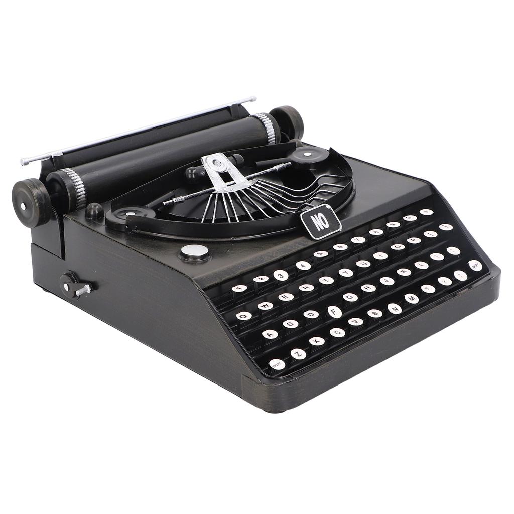 Antique Typewriter Model Black Retro Vintage Portable Manual Props Model Decoration Ornaments for