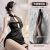Domila Sexy Lingerie Lace Temptation Retro Cheongsam Hot Hollow Back Lace-up Large Size Uniform