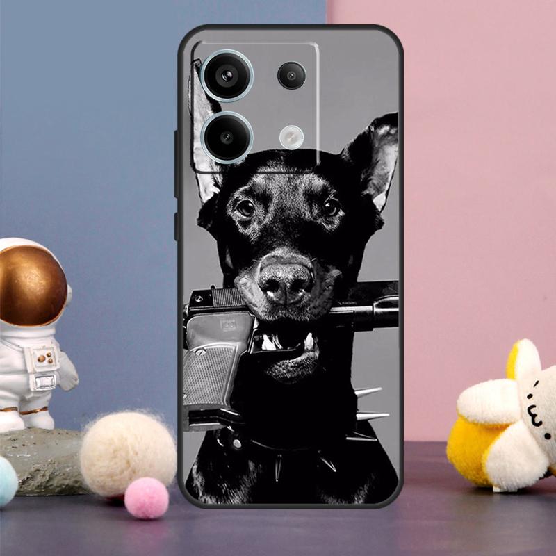Dackel Dobermann Hunde Hülle Für Xiaomi Redmi Note 13 9 10 11 12 14 15 Pro Plus Redmi 15 15C 14C 10C 12C 13C Abdeckung