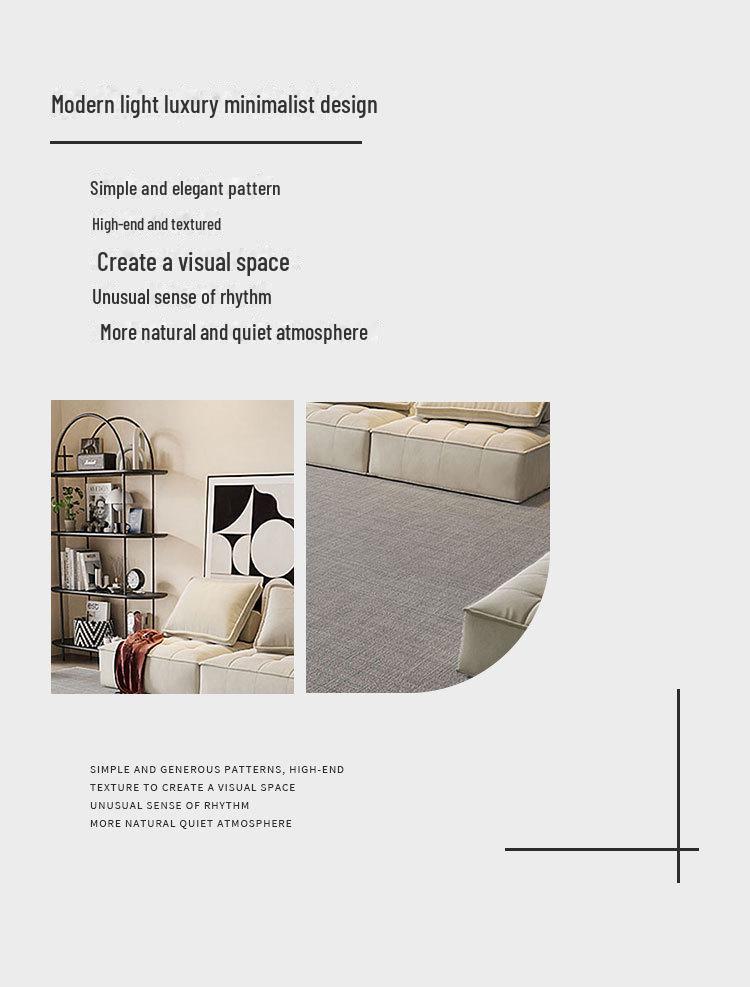 2024 Luxury Gray Waterproof Carpet: Large Area Living Room & Bedroom Floor Mat