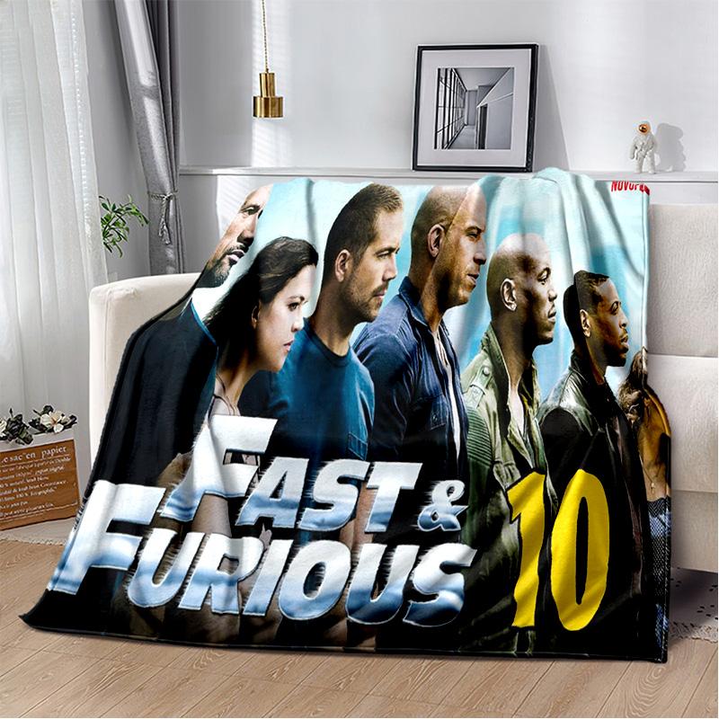 

HD 10 Fast & Furious X 3D Printed Soft Plush Blanket,Flannel Blanket Throw Blanket for Living Room Bedroom Bed Sofa Picnic Kids 75x90cm